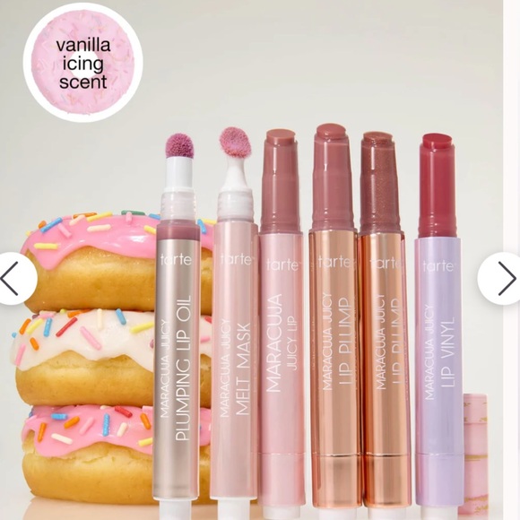 (6) Tarte Maracuja Dunkin Vanilla Cupcake Juicy Lip collection with charm - NWT💋 - Picture 4 of 12